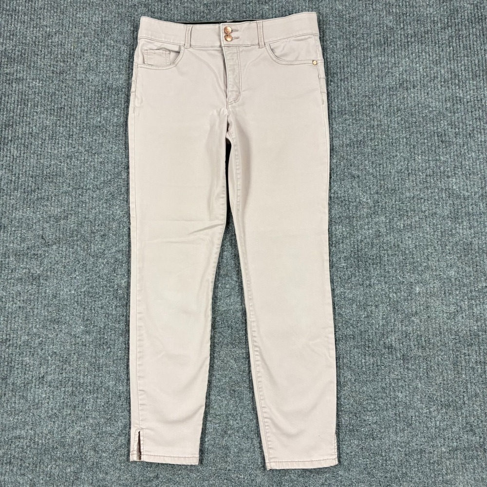 Candie's Skinny Jeans Womens Size 7/28W Light Beige Stretch Mid Rise Ankle